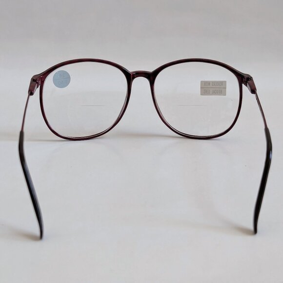 NWT Vintage 90's Carbon Fiber School Boy Bi-Focal Reading Glass (S. Brown) - Picture 4 of 5